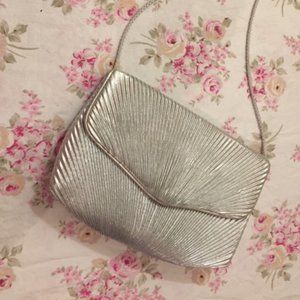 Purse - dressy crossbody, silver